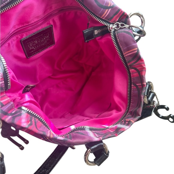 Coach Poppy Shoulder Bag - Plaid - multi-color - pink purple black w 2 HANGTAGS! - Picture 8 of 11